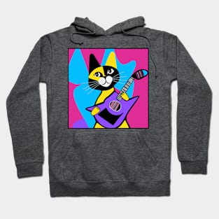 2 tone Guitar Cat Hoodie